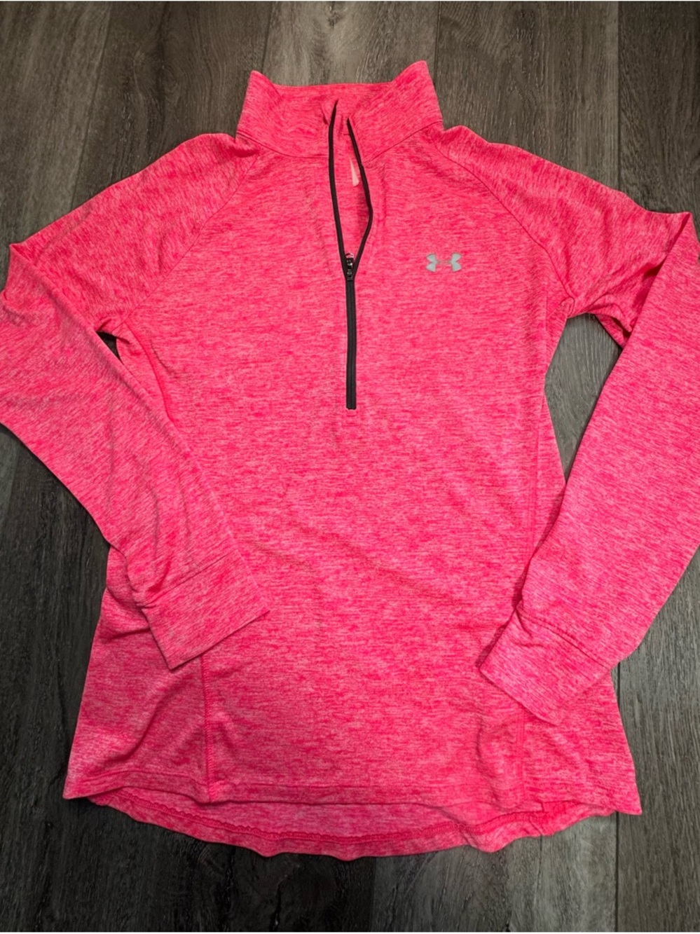 Under Armour Hot Pink Heathered Quarter-Zip Pullover